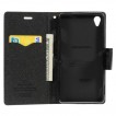 Korean Mercury Fancy Diary Wallet Case For Sony Xperia X - Black